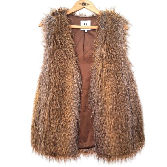 Halston Heritage faux fur vest women's size 0 - Picture 1 of 8